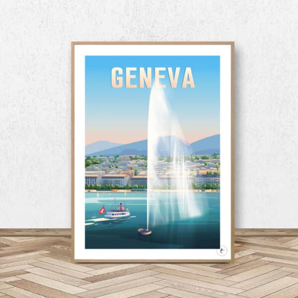 Affiche Geneva - Lac Leman