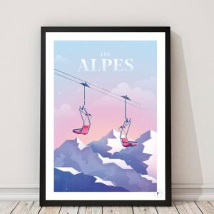 Affiche Les Alpes - Montagne et Chalet – Image 5