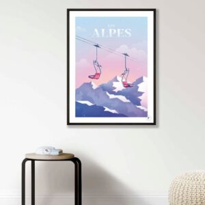 Affiche Les Alpes - Montagne et Chalet – Image 2