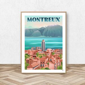 Affiche Montreux - Lac Léman - Affiche Alpine (2)