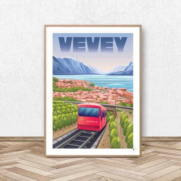 Affiche Vevey - Lac Léman - Affiche Alpine (2)