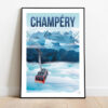 Affiche Champéry - Valais - Suisse - Affiche Alpine