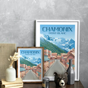 Affiche Chamonix - Mont Blanc - Affiche Alpine