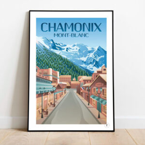 Affiche Chamonix - Mont Blanc - Affiche Alpine
