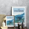 Affiche Vallée de Chamonix - Mont Blanc - Affiche Alpine