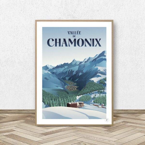 Affiche Vallée de Chamonix - Mont Blanc