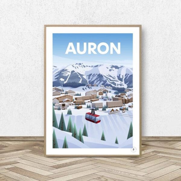 Affiche Auron - Station Nice Côte d'Azur