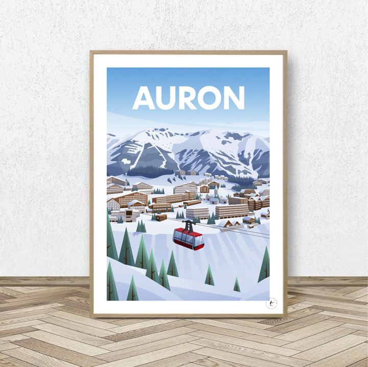 Affiche Auron - Station Nice Côte d'Azur