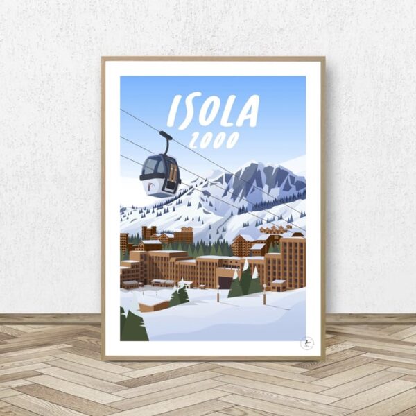 Affiche Isola 2000 - Station Nice Côte d'Azur