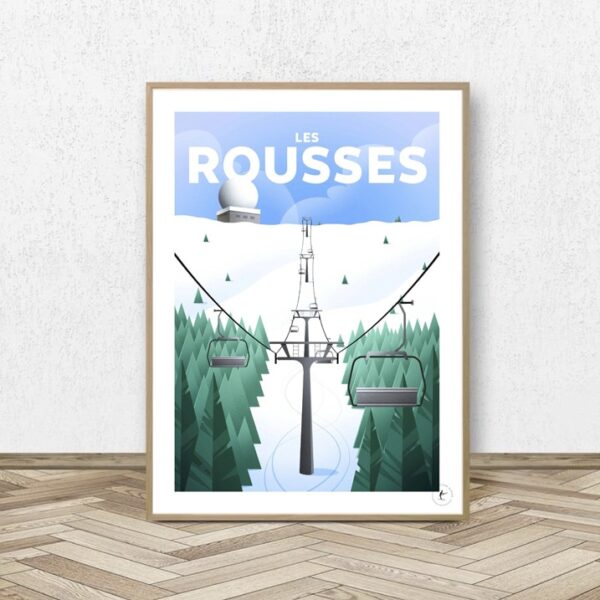 Affiche Les Rousses - Montagnes du Jura