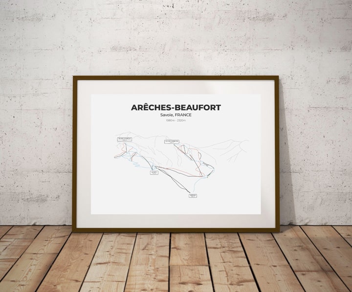 Affiche Plan des Pistes - Arêches-Beaufort