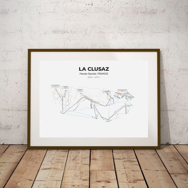 Affiche Plan des Pistes - La Clusaz