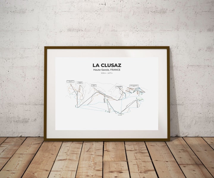 Affiche Plan des Pistes - La Clusaz
