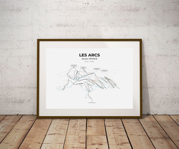 Affiche Plan des Pistes - Les Arcs