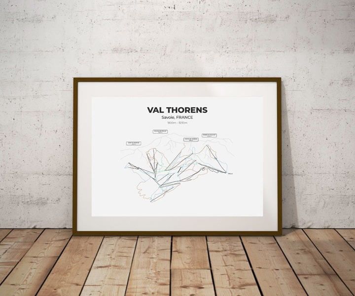Affiche Plan des Pistes - Val Thorens