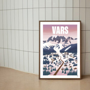 Affiche Vars - La Forêt Blanche - Affiche Alpine