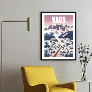 Affiche Vars - La Forêt Blanche - Affiche Alpine