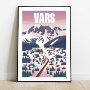 Affiche Vars - La Forêt Blanche - Affiche Alpine