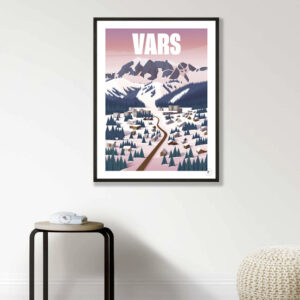 Affiche Vars - La Forêt Blanche - Affiche Alpine