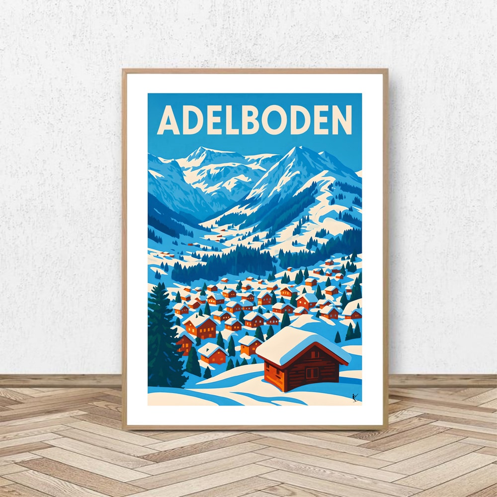 Affiche Adelboden - Affiche Alpine