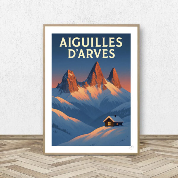 Affiche Aiguilles d_Arves - Affiche Alpine