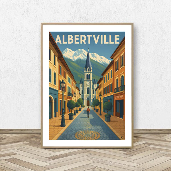 Affiche Albertville - Affiche Alpine