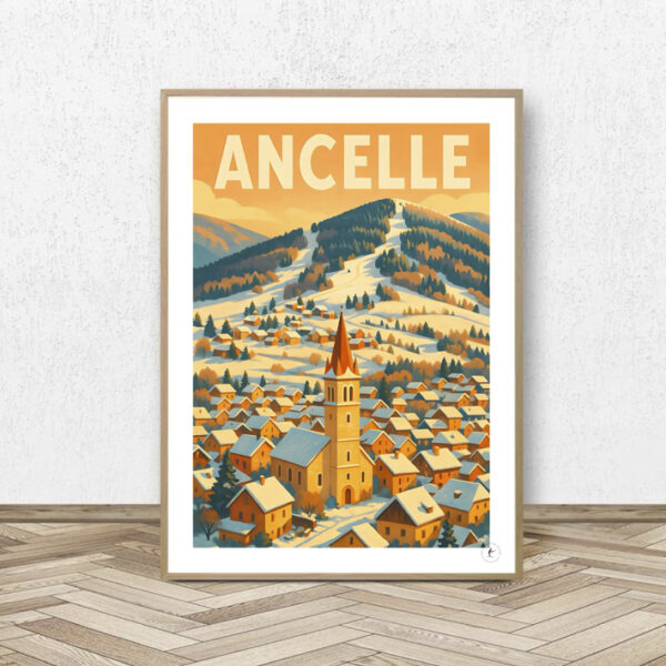 Affiche Ancelle - Affiche Alpine