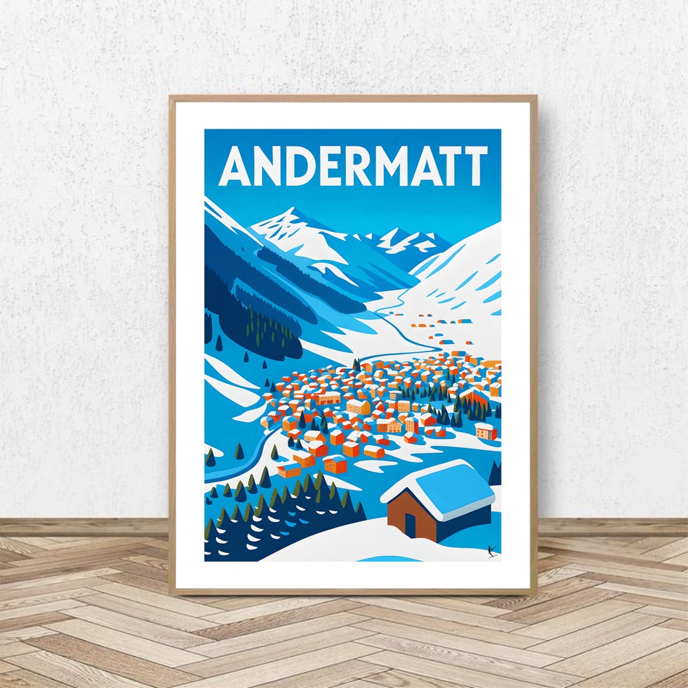 Affiche Andermatt - Affiche Alpine