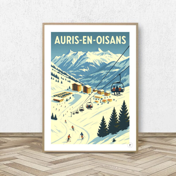 Affiche Auris-En-Oisans - Affiche Alpine