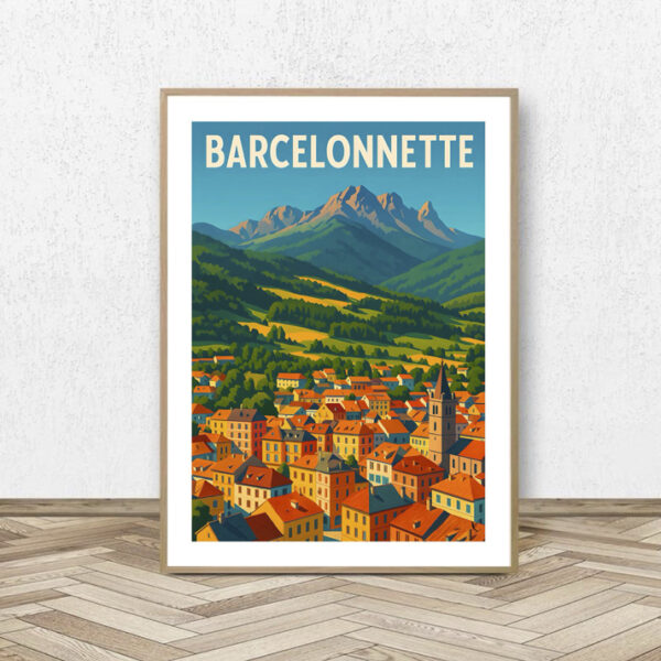 Affiche Barcelonnette - Affiche Alpine