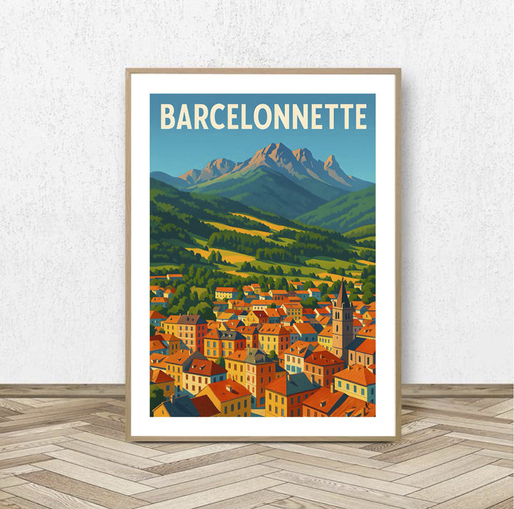 Affiche Barcelonnette - Affiche Alpine