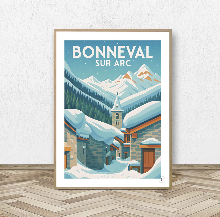 Affiche Bonneval Sur Arc - Affiche Alpine