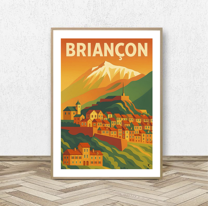 Affiche Briancon - Affiche Alpine