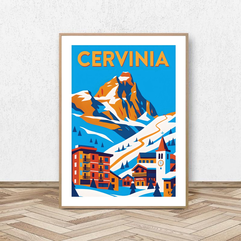 Affiche Cervinia - Affiche Alpine