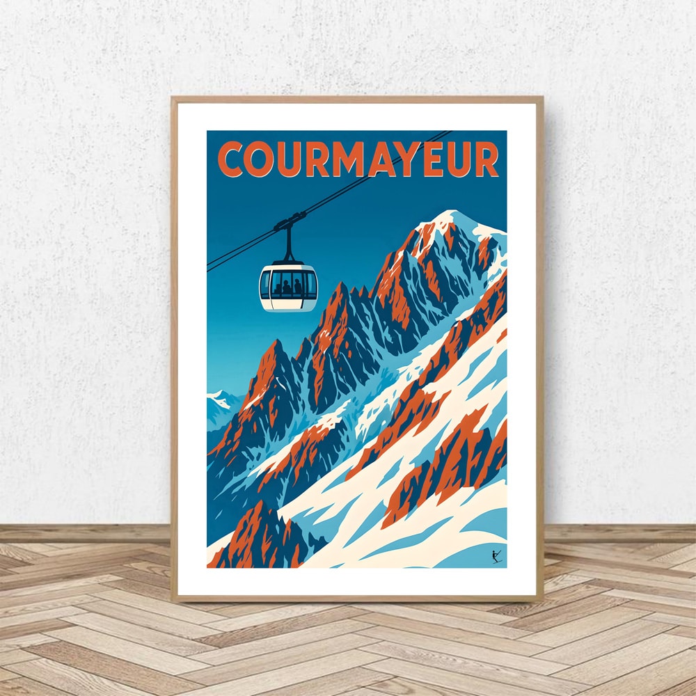 Affiche Courmayeur - Affiche Alpine