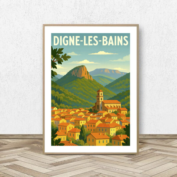 Affiche Digne-Les-Bains - Affiche Alpine