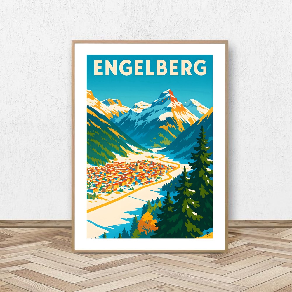 Affiche Engelberg - Affiche Alpine