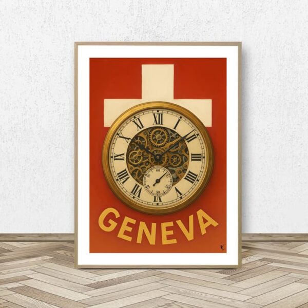 Affiche Geneva Horlogerie - Affiche Alpine
