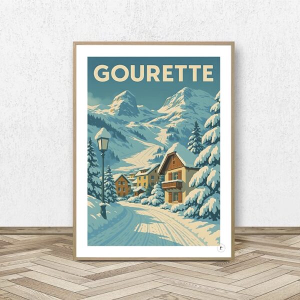 Affiche Gourette - Affiche Alpine