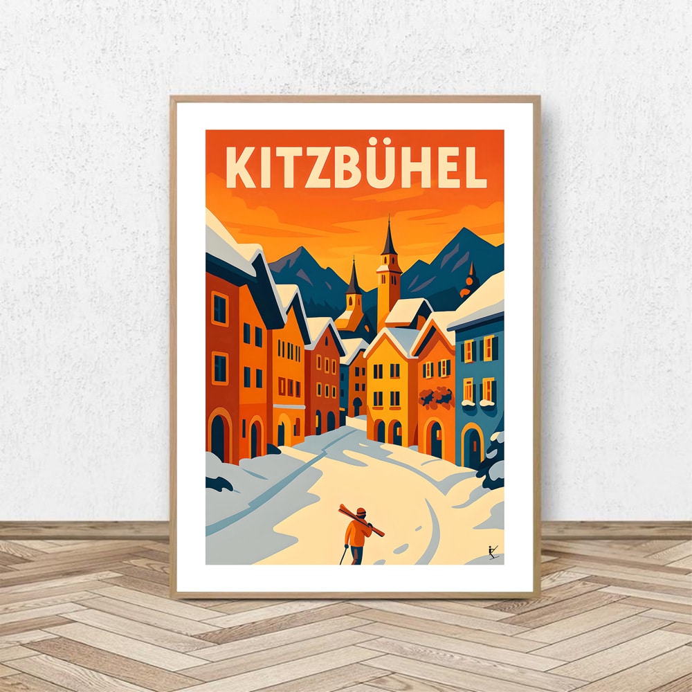 Affiche Kitzbûhel - Affiche Alpine