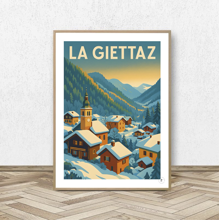 Affiche La Giettaz - Affiche Alpine