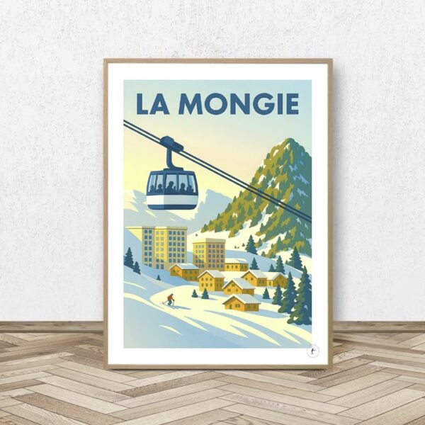 Affiche La Mongie - Affiche Alpine