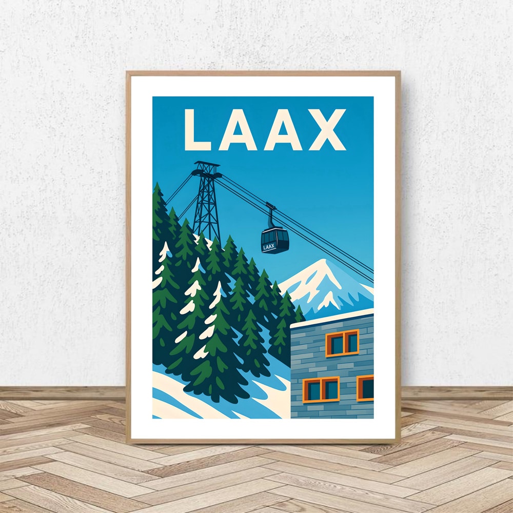 Affiche Laax - Affiche Alpine