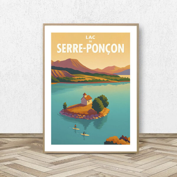 Affiche Lac de Serre-Poncons - Affiche Alpine