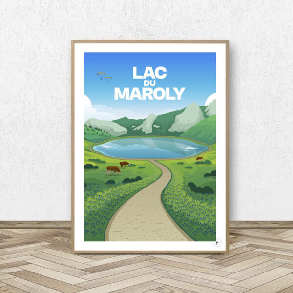 Affiche Lac du Maroly - Affiche Alpine