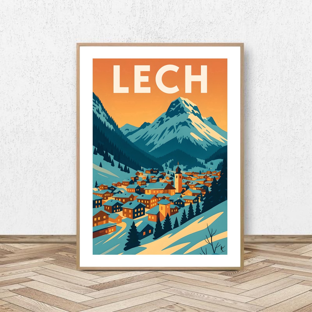 Affiche Lech - Affiche Alpine