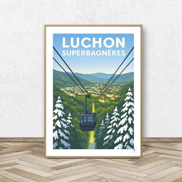 Affiche Luchon Superbagnères - Affiche Alpine