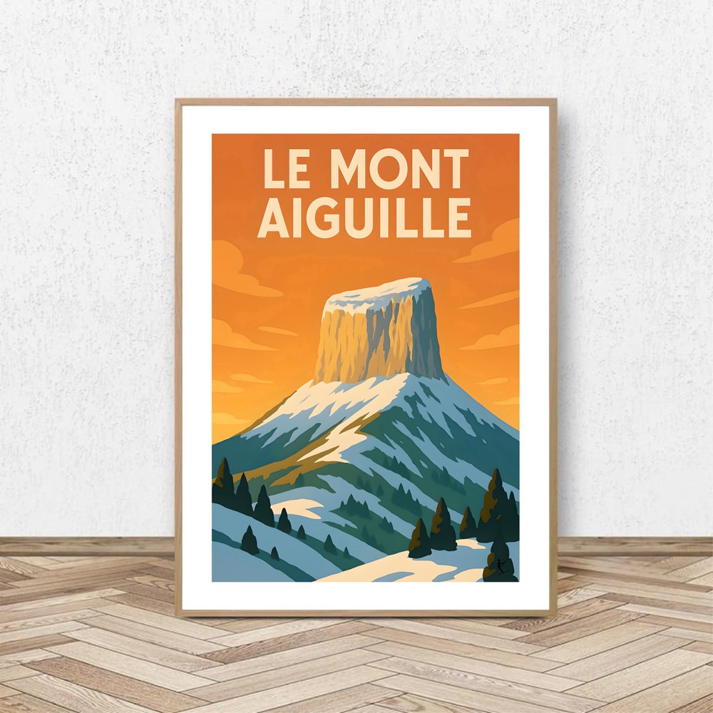 Affiche Le Mont Aiguille - Affiche Alpine
