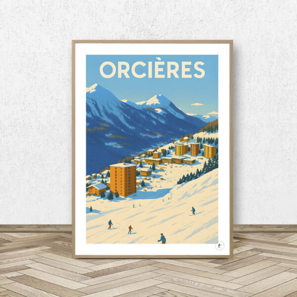 Affiche Orcieres - Affiche Alpine