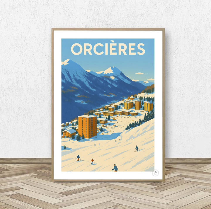 Affiche Orcieres - Affiche Alpine